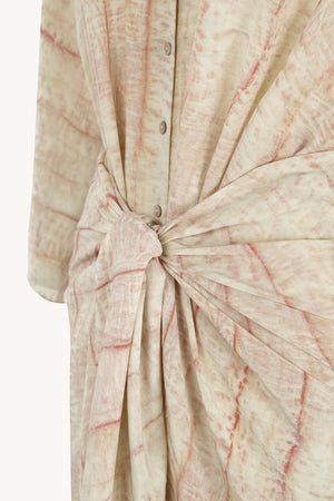 Antibes, vestido de seda irony print