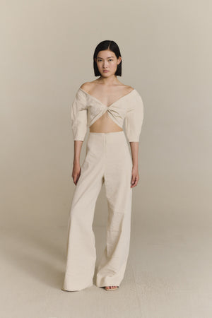 Ara, off white crossed crop top