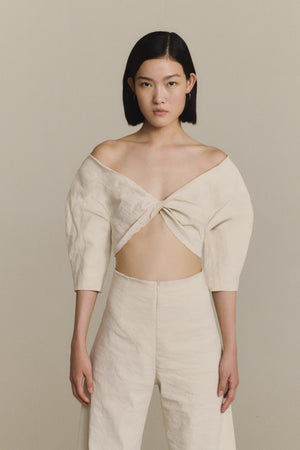Ara, off white crossed crop top