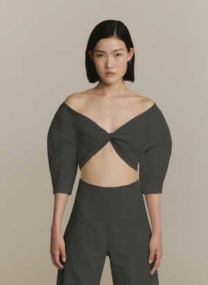 Arne, grey mocha flared trousers