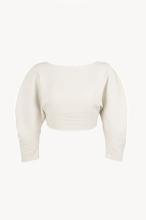 Ara, off white crossed crop top