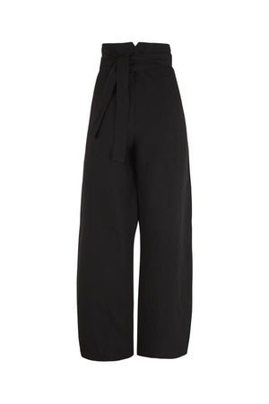 Arce, black linen and viscose pants