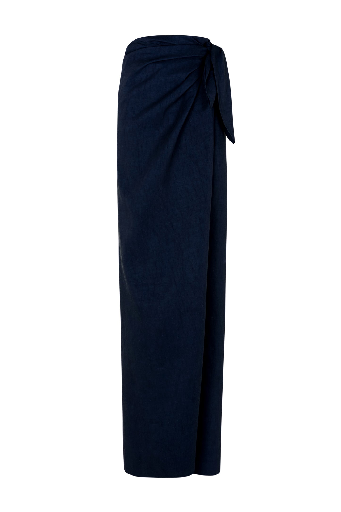 Arco, skirt in deep blue linen and cupro