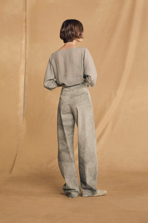 Ryo, fade aqua striped pants