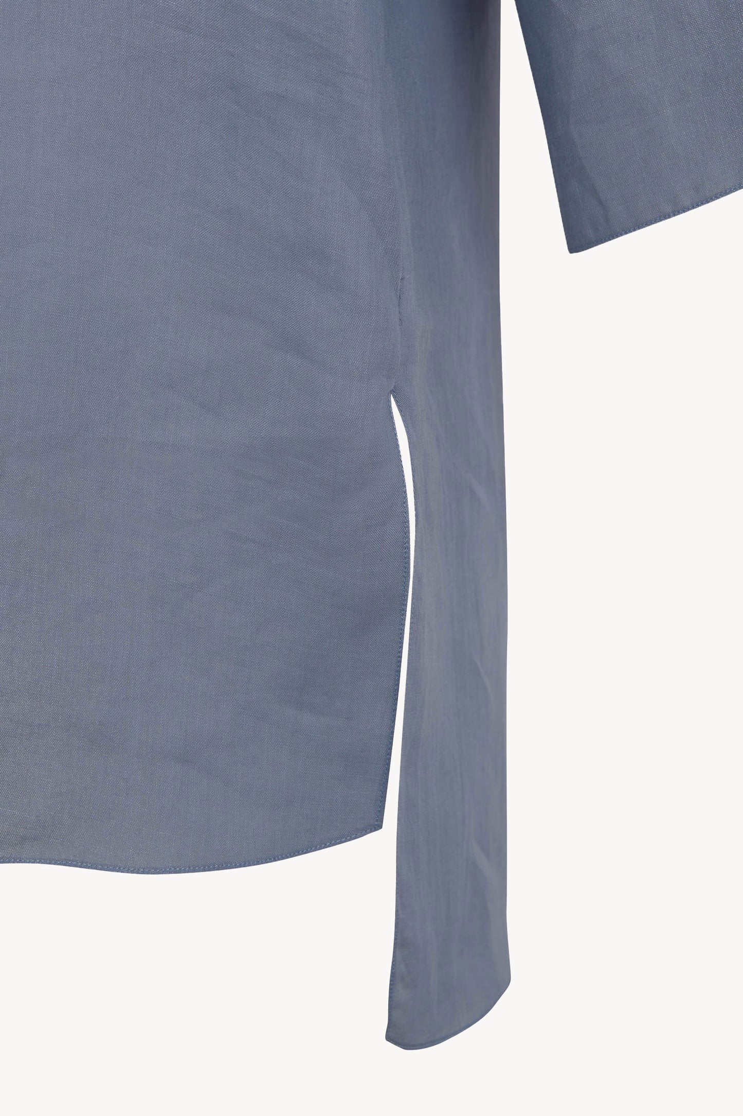 Arena, top oversisze de ramio azul empolvado