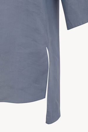 Arena, top oversisze de ramio azul empolvado