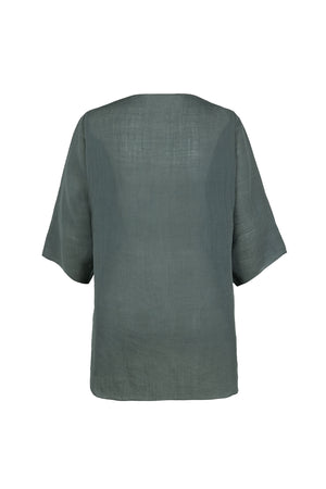 Arena, ocean green ramie top