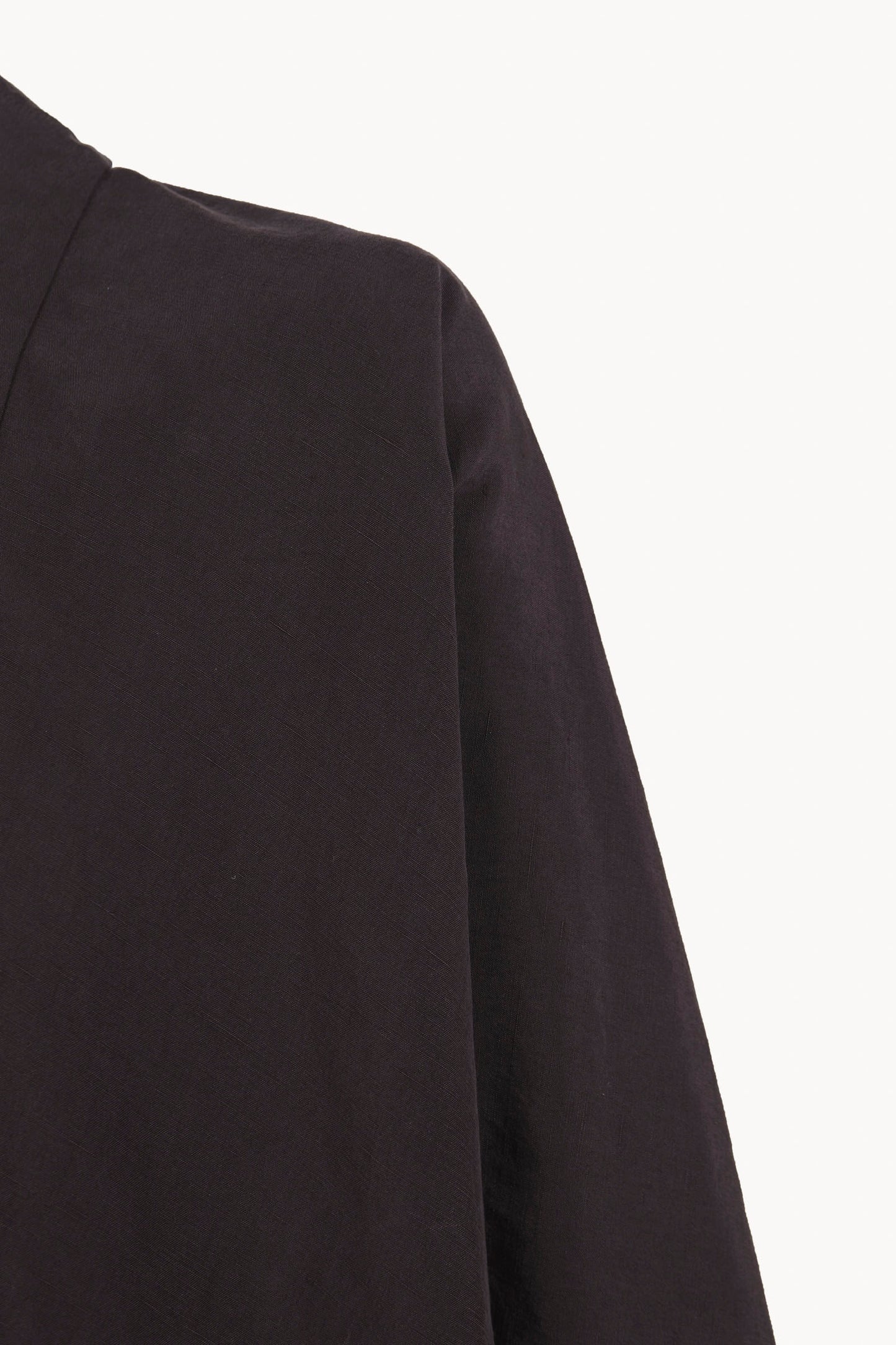 Aria, mocha silk and linen wrap jacket