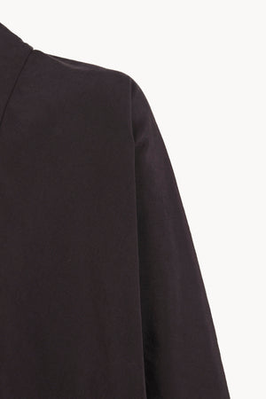 Aria, mocha silk and linen wrap jacket