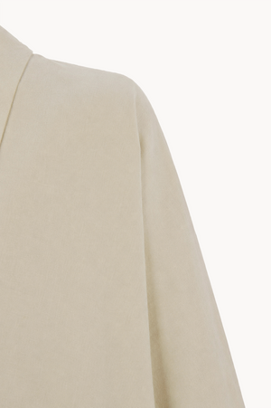 Aria, stone silk and linen wrap jacket