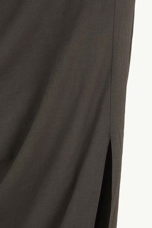 Arne, falda larga drapeada gris mocha