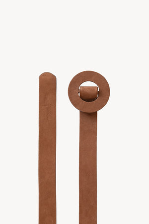 Aro S, thin belt in light brown suede