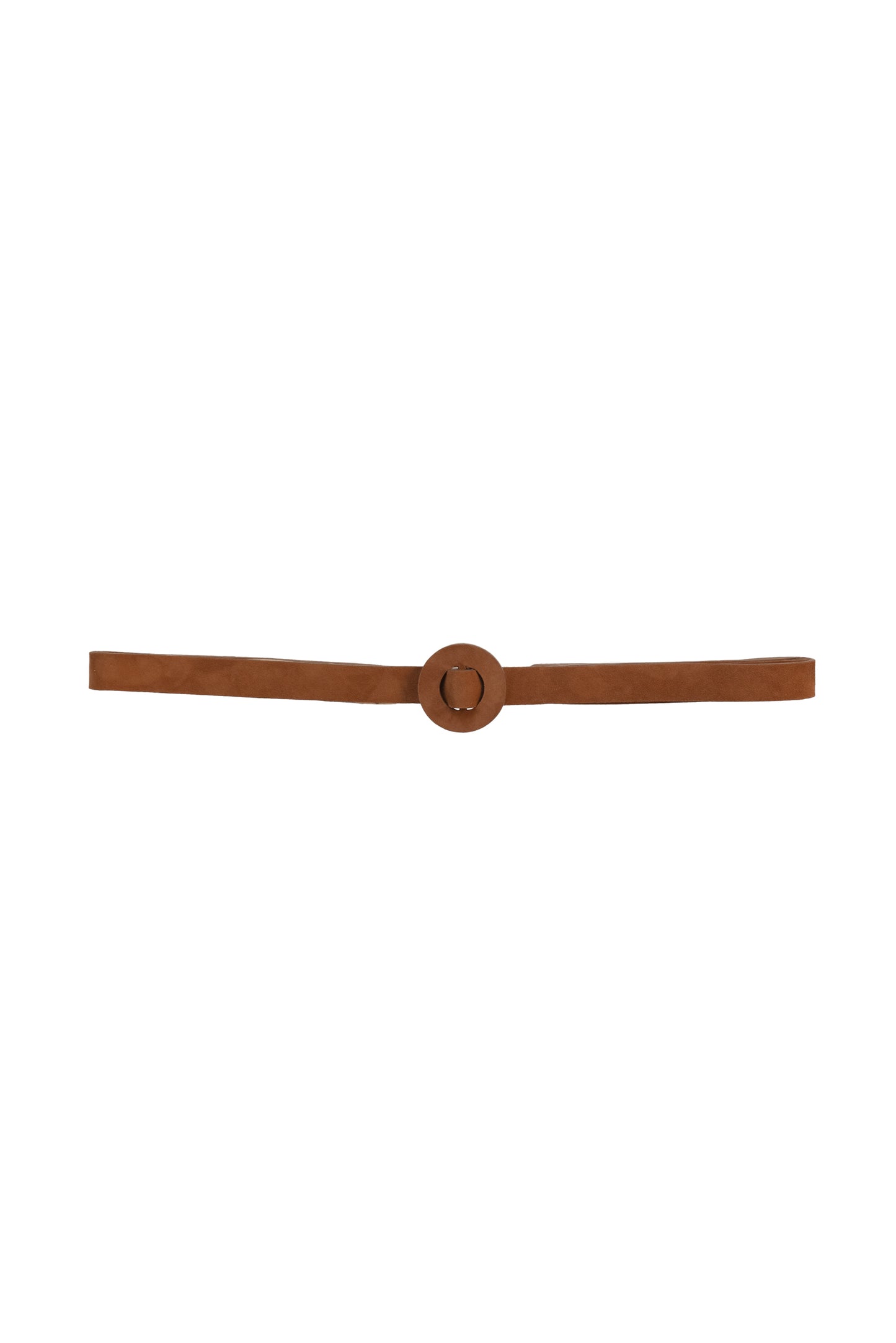 Aro S, thin belt in light brown suede
