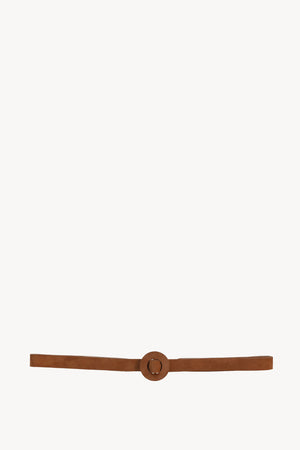 Aro S, thin belt in light brown suede