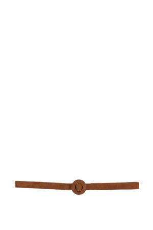 Aro S, thin belt in light brown suede