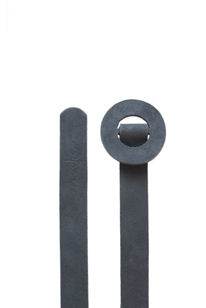 Aro S, thin belt in graphite suede