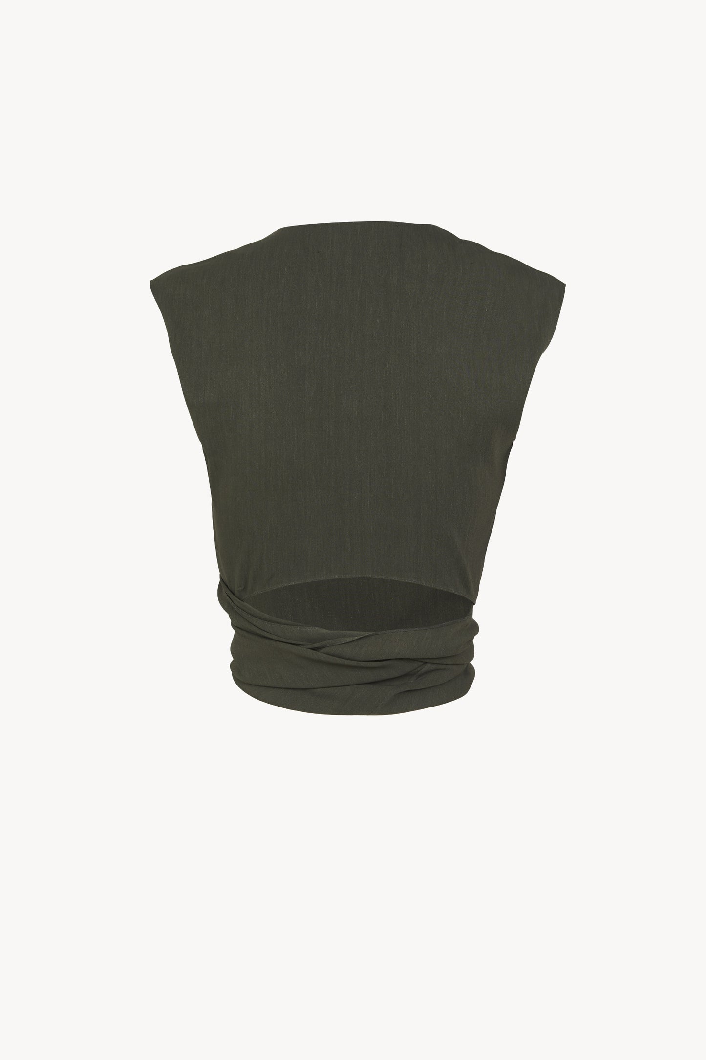 Asa, dark green crossover top