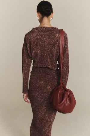 Astrid, vestido de seda zarela print