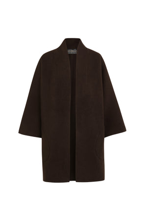 Aura, chocolate double-face coat