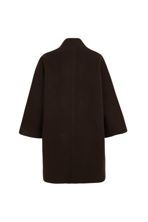 Aura, chocolate double-face coat