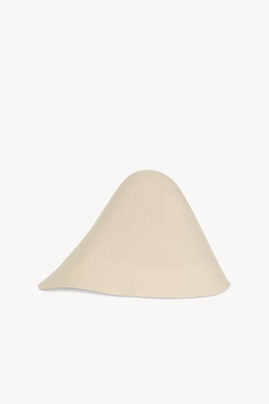 Aura, beige asymmetric hat
