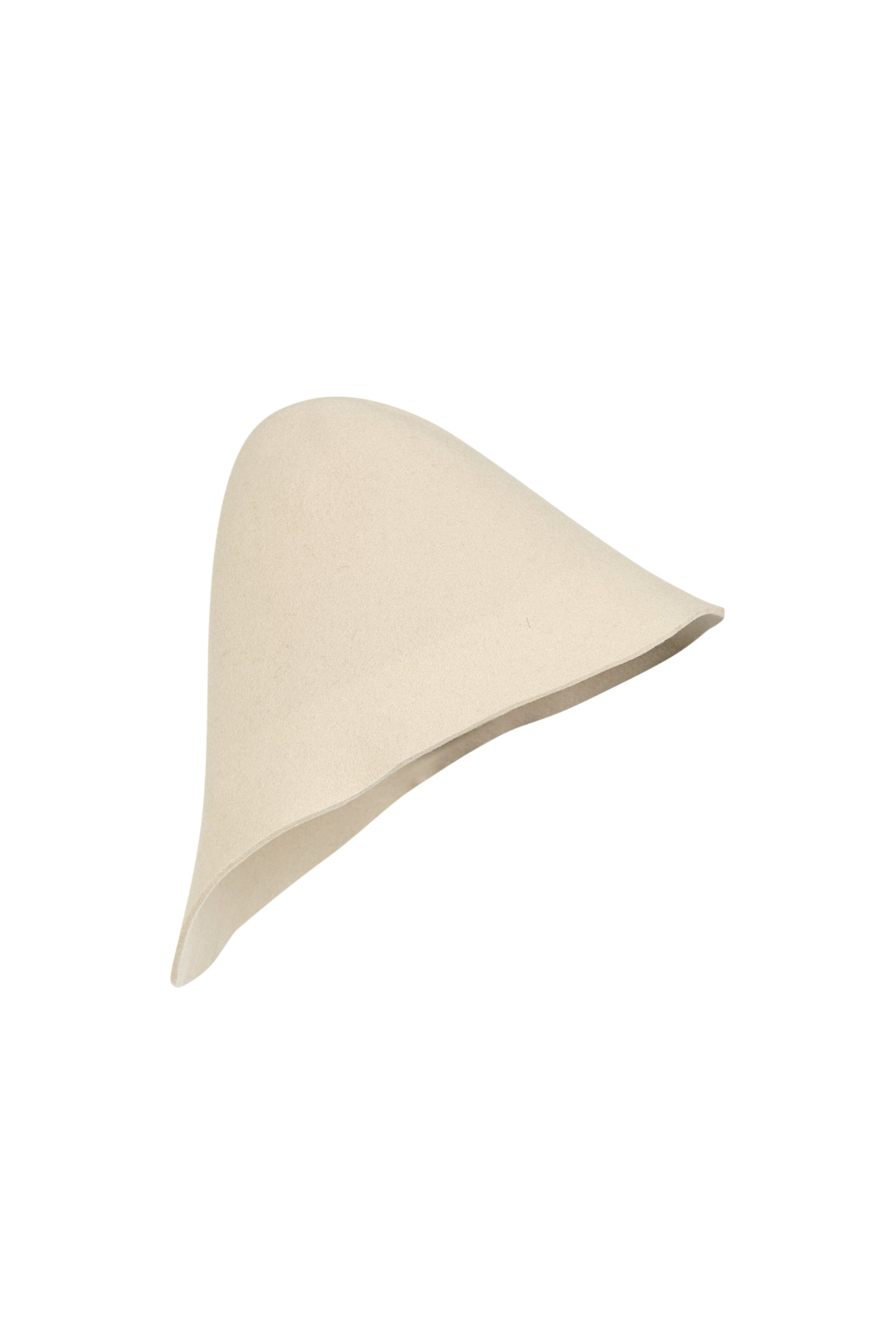 Aura, beige asymmetric hat