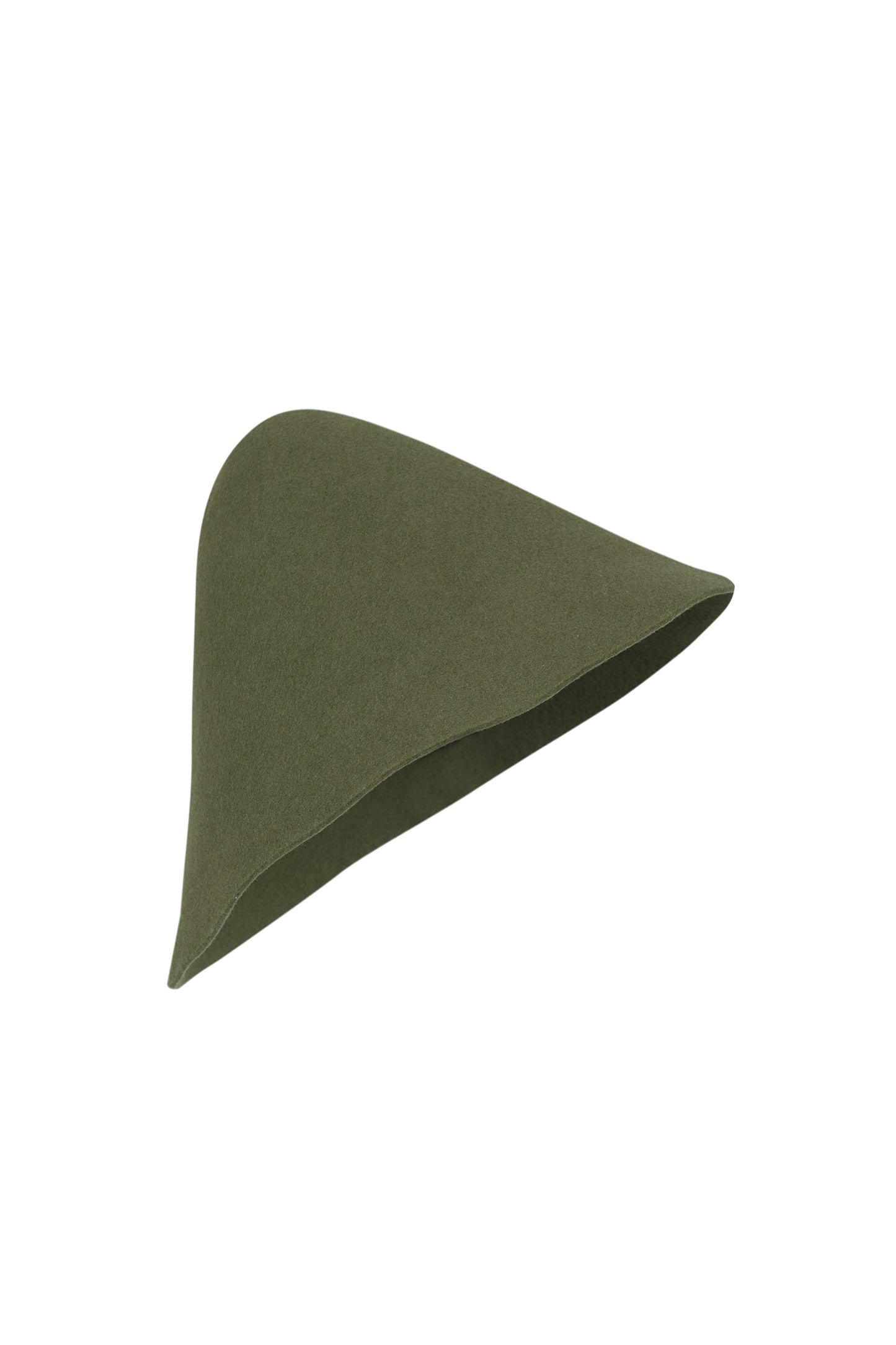 Aura, khaki asymmetric hat