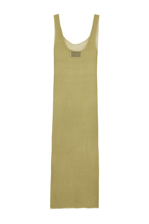 Aura, pistachio silk bambula tank top