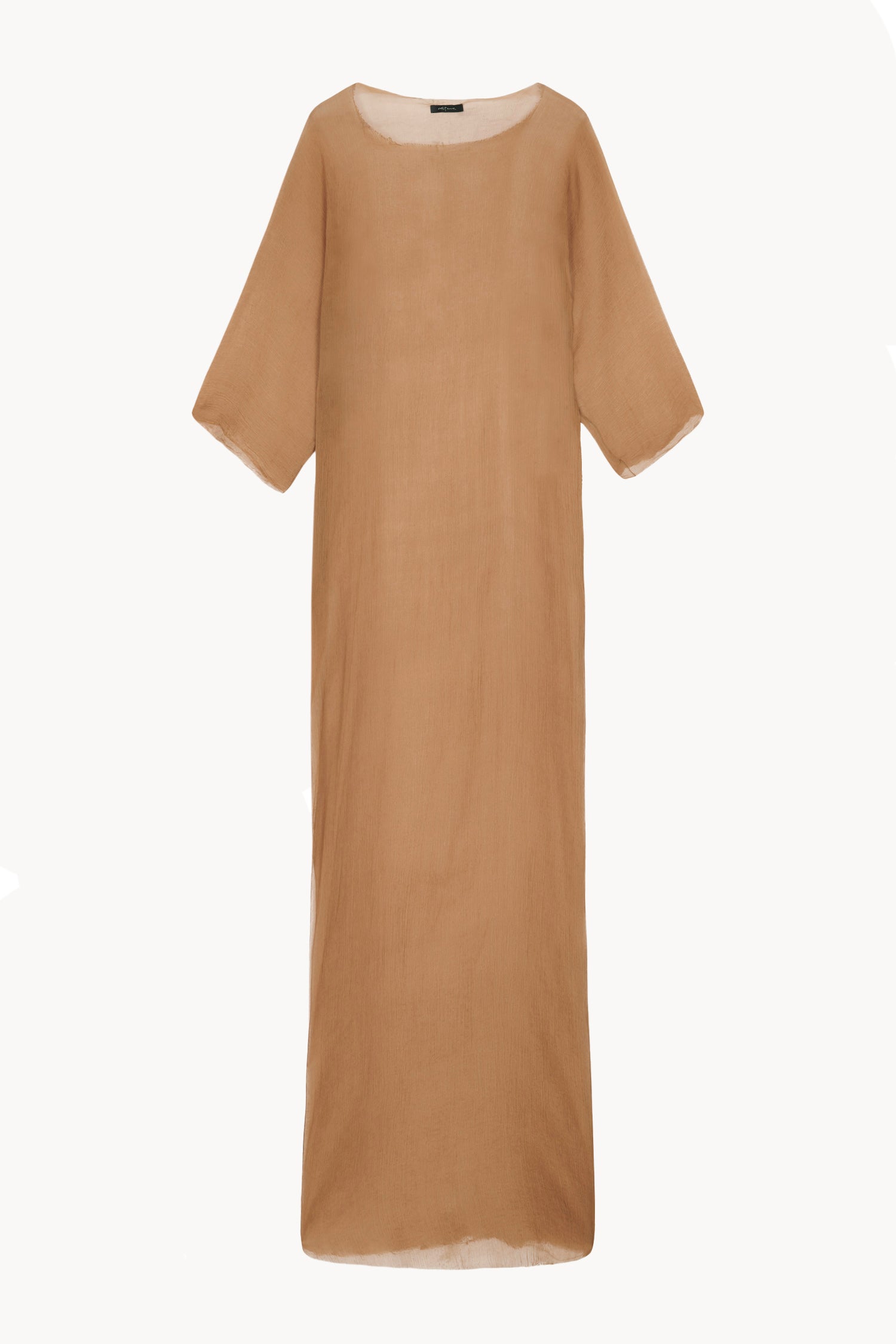 Aurora, vestido largo en seda bronce