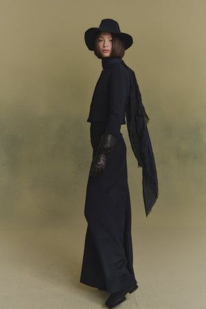 Avalon, falda larga azul oscuro