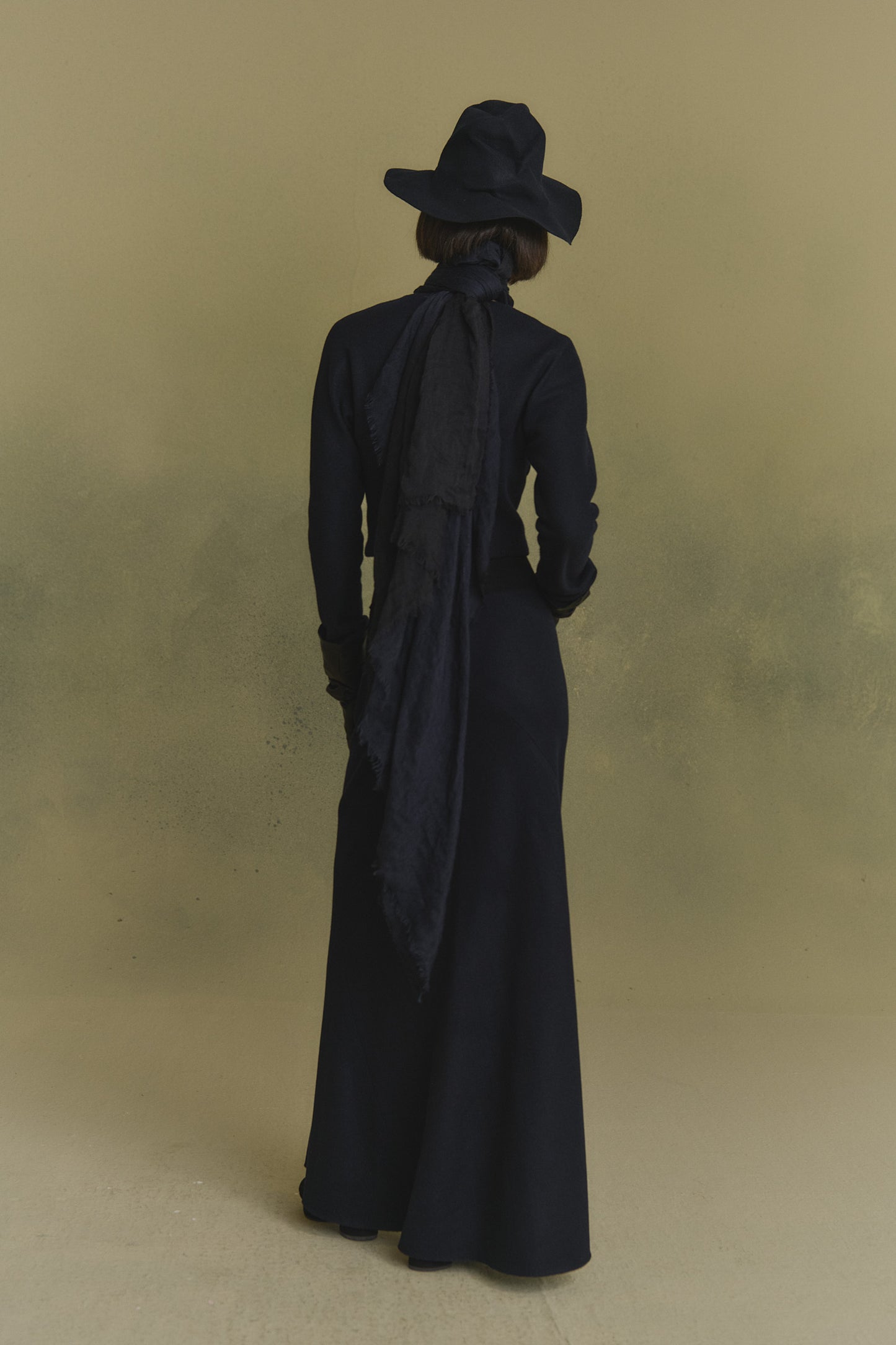 Avalon, falda larga azul oscuro