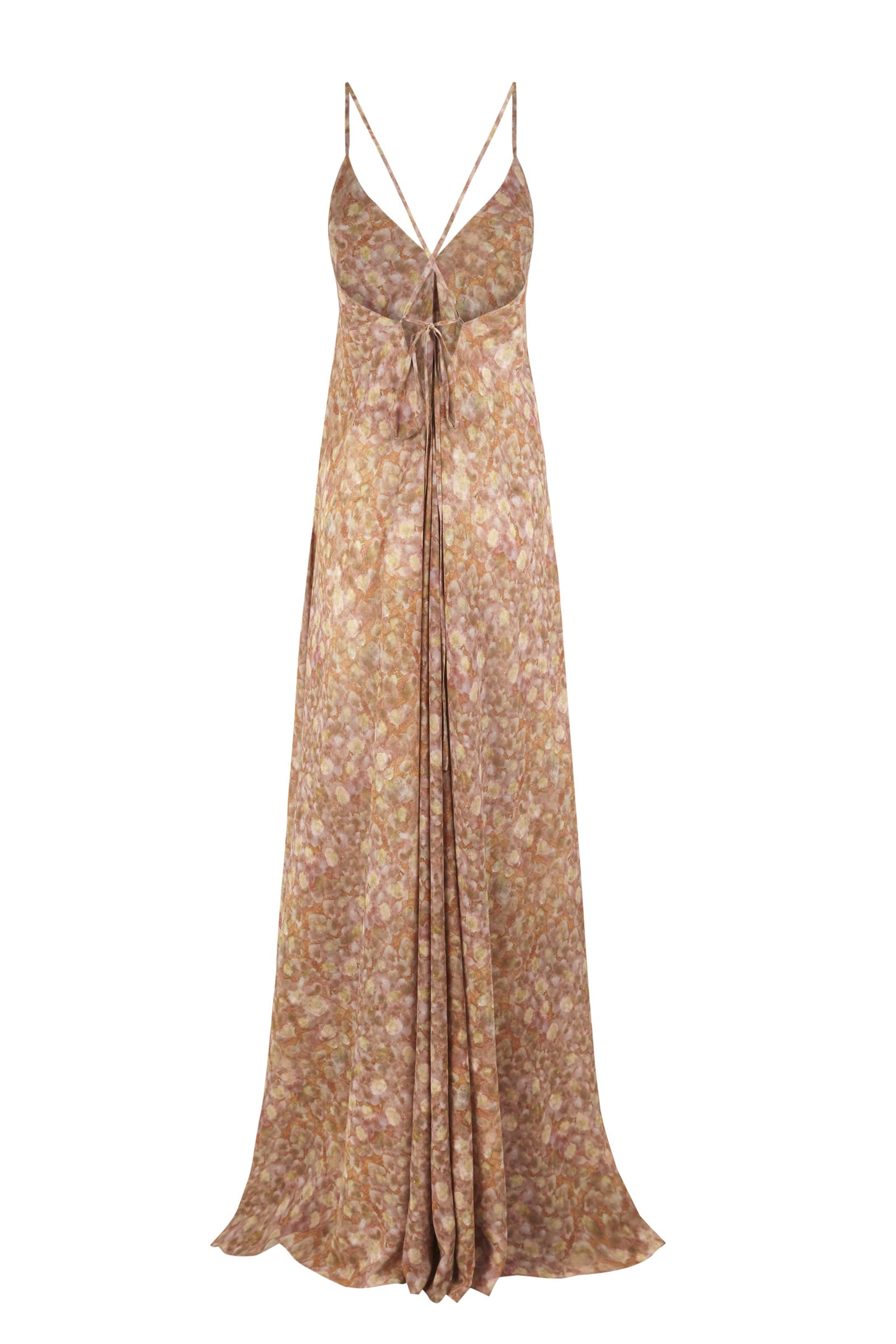 Azalea, vestido en georgette de seda flora print