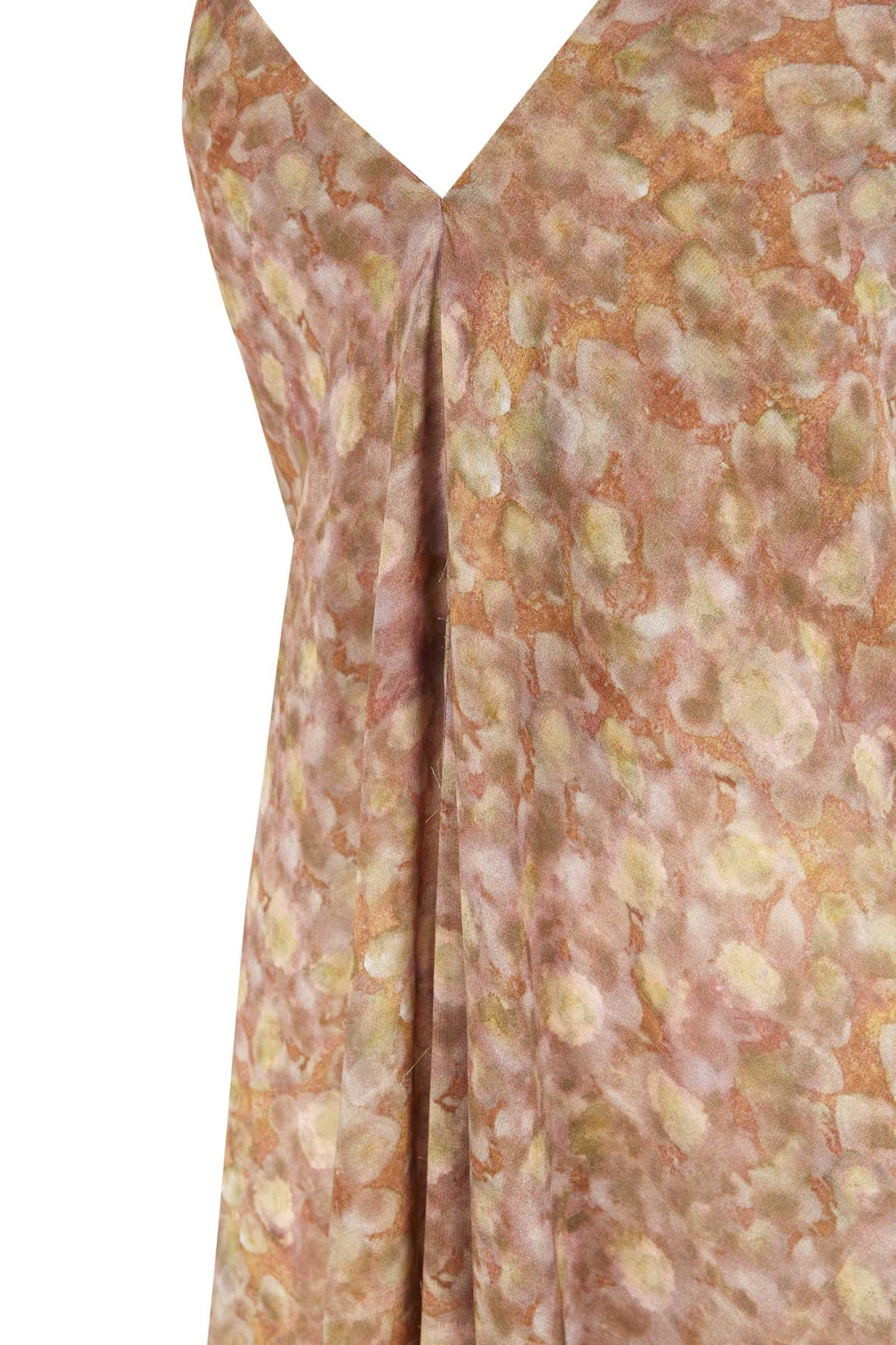 Azalea, vestido en georgette de seda flora print