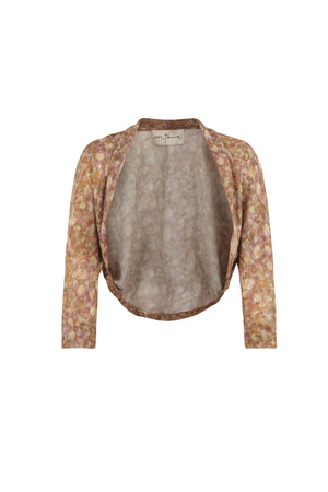 Azalea, short jacket in printed silk