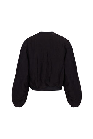 Bachata, black linen and silk jacket