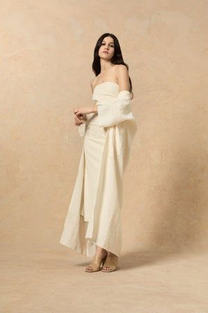 Canvas, ivory dress