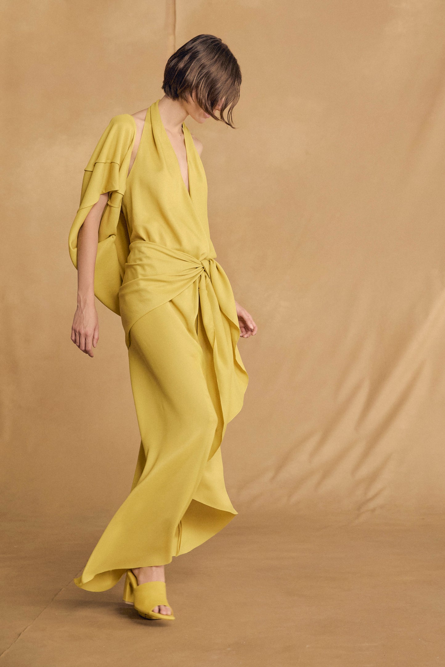 Cortana - Banane, yellow halter dress Cortana - Banane, yellow halter dress