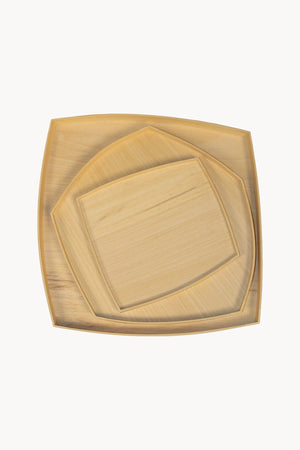 Geom S, geometric ayous wood tray