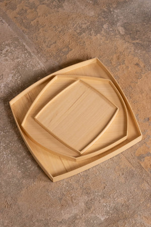 Geom, geometric ayous wood trays