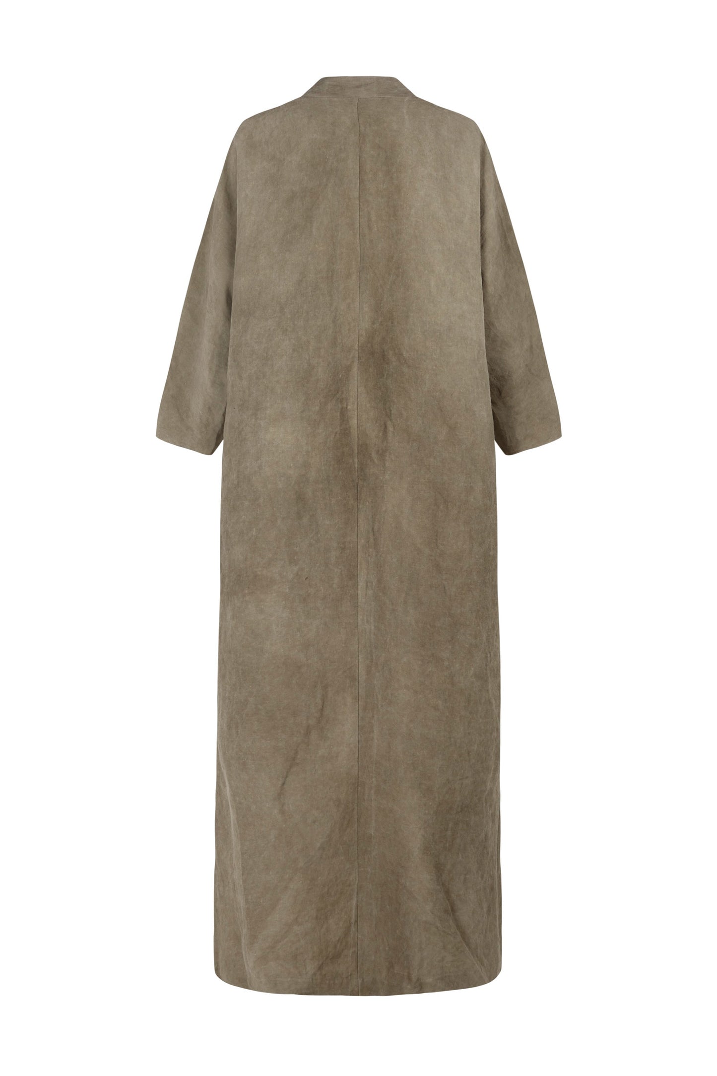 Bimba, stone gray maltinto linen coat