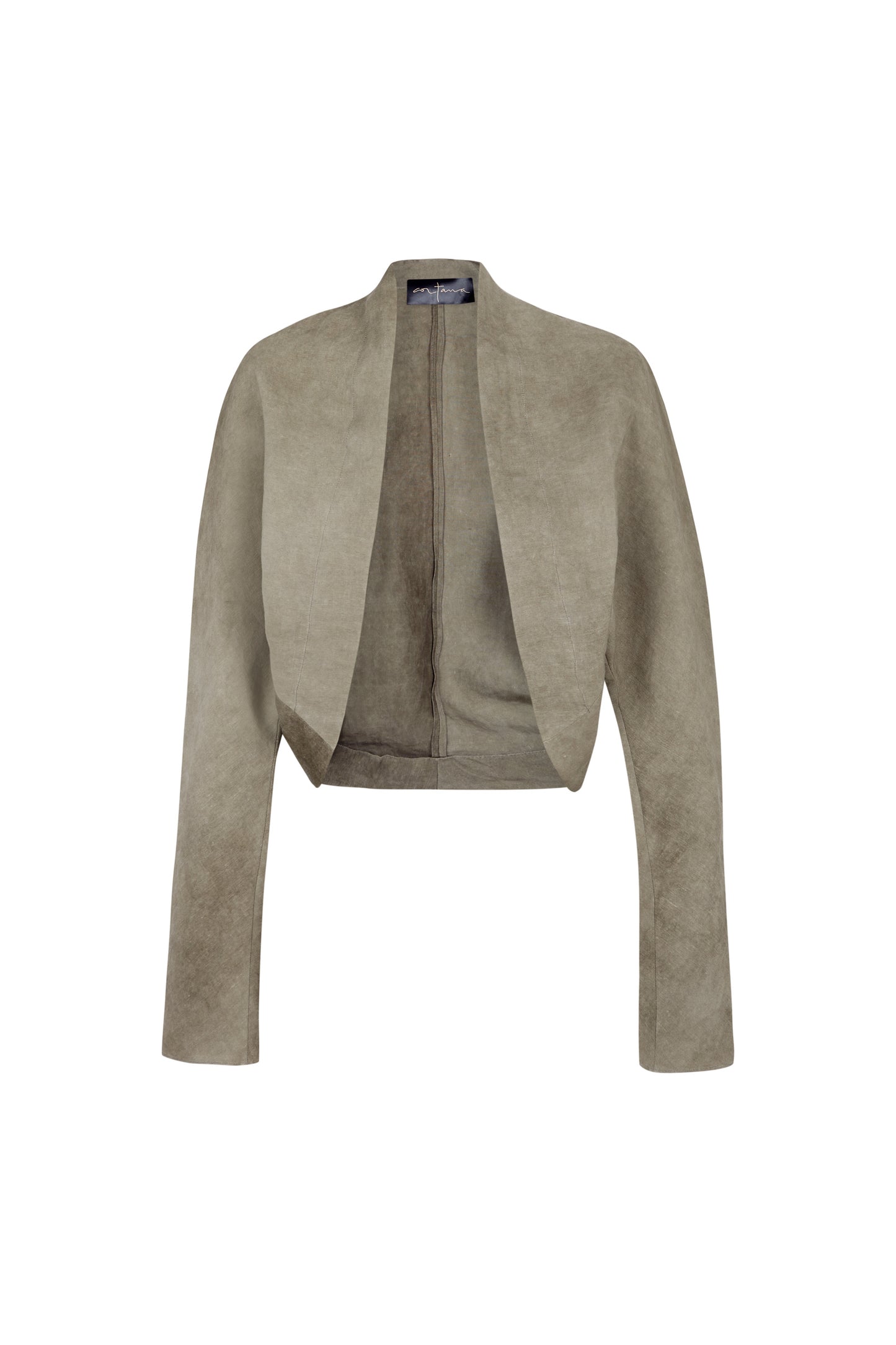 Bimba, jacket in stone gray maltinto linen