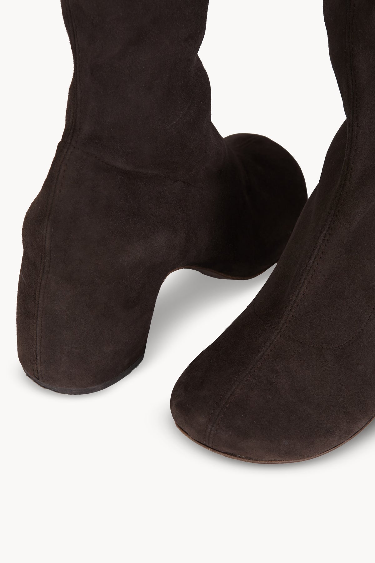 Amara, dark brown suede tall boots