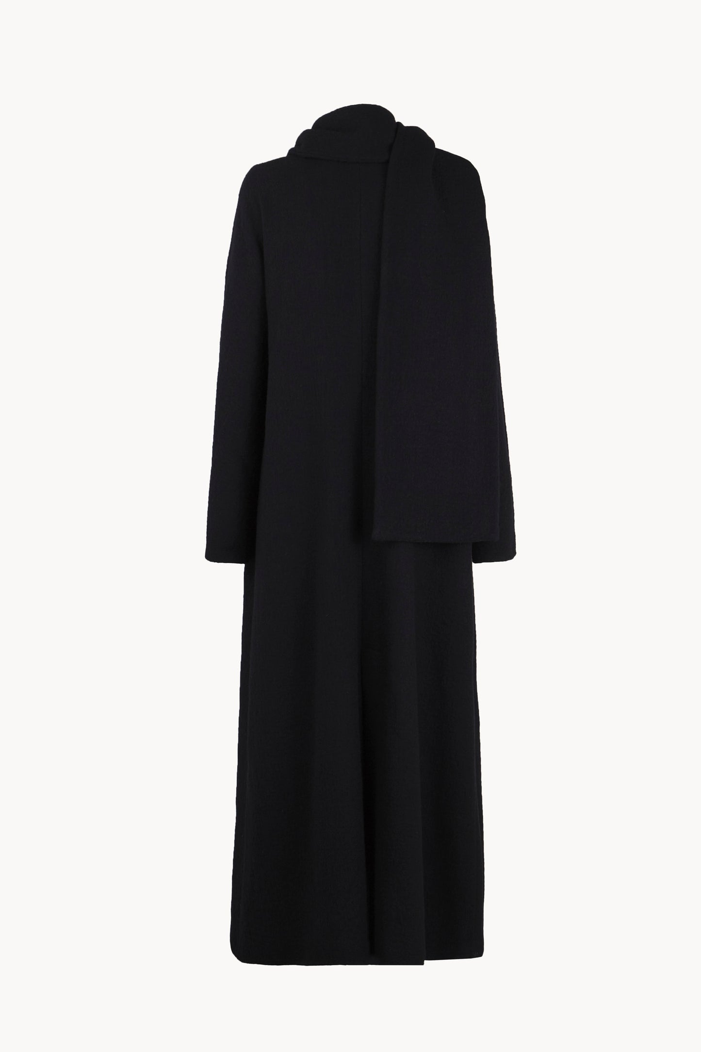 Brano, black virgin wool and silk coat