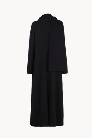 Brano, black virgin wool and silk coat