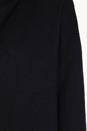 Brano, black virgin wool and silk coat