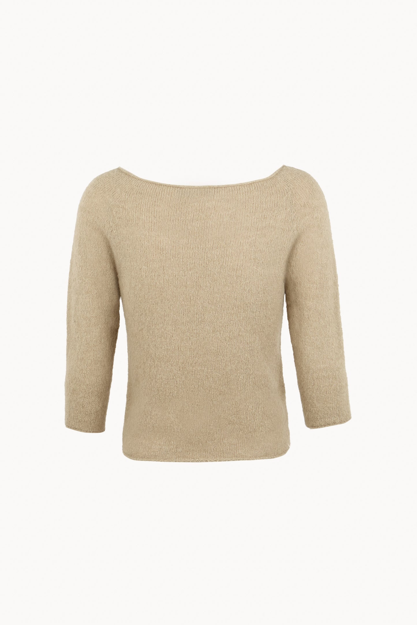 Eira, top de punto con cuello barco perla