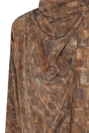 Braque, cube print silk blouse