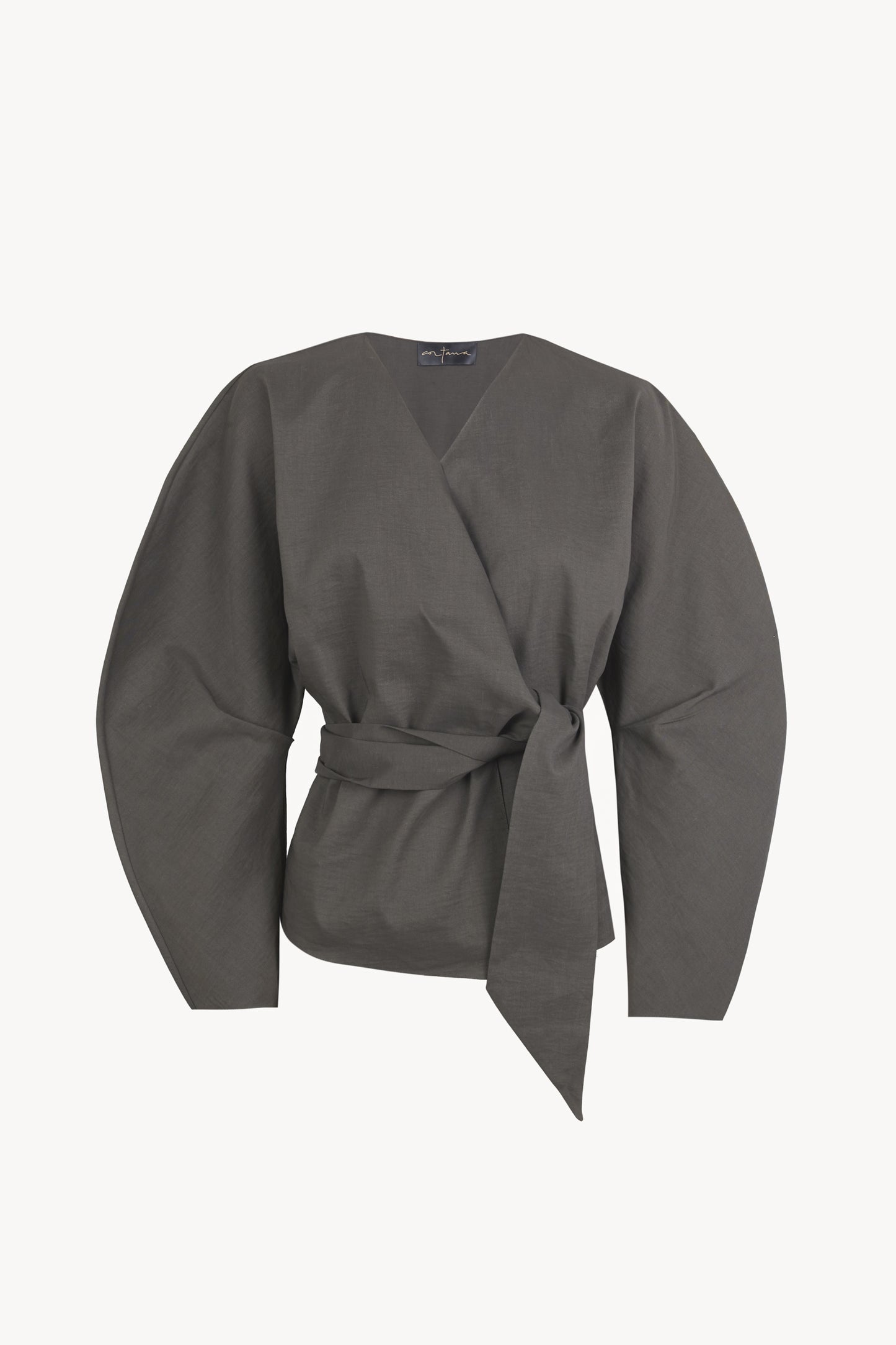 Brenna, dark grey crossed jacket