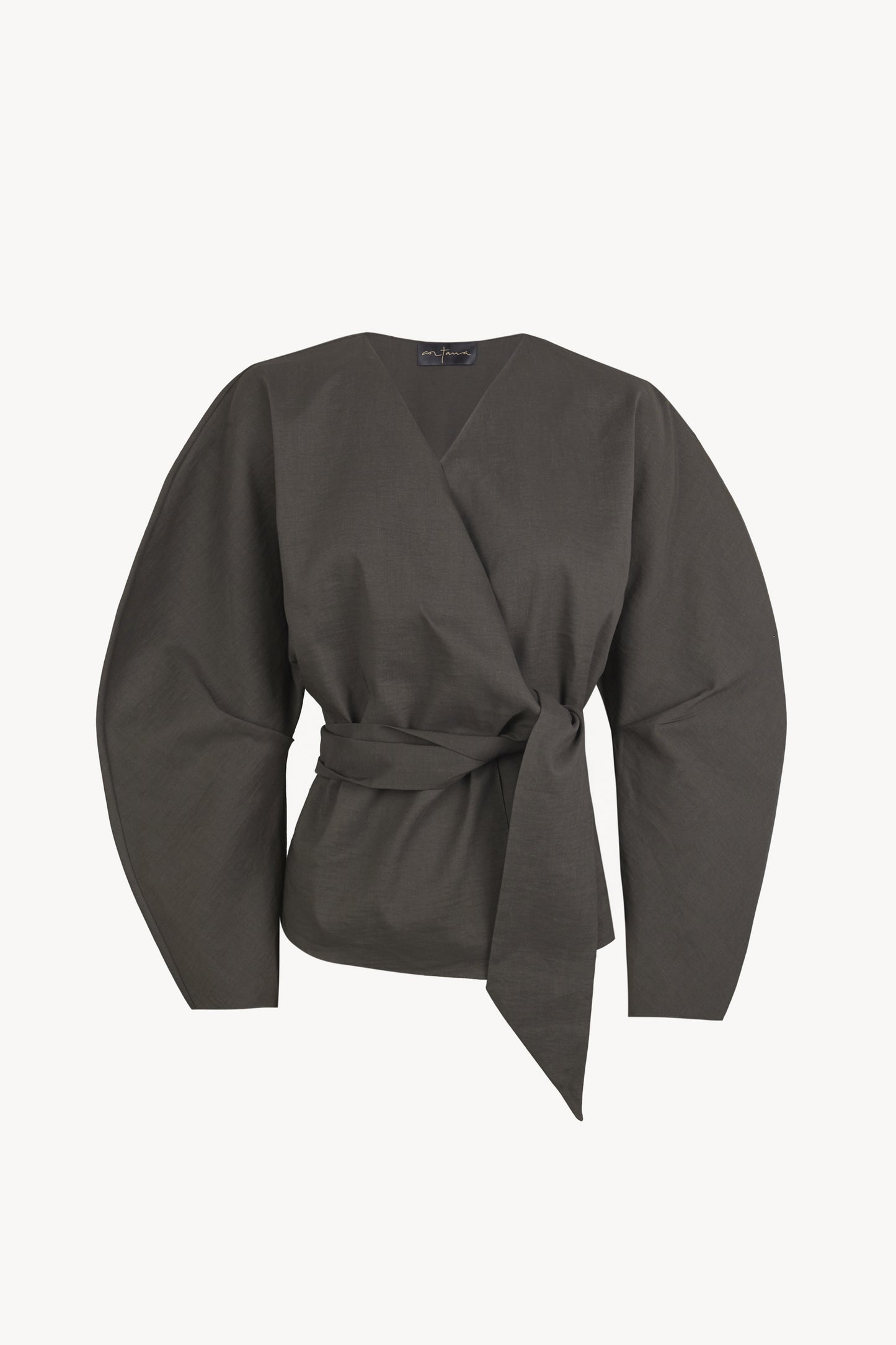 Brenna, dark grey crossed jacket