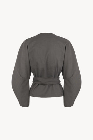 Brenna, dark grey crossed jacket
